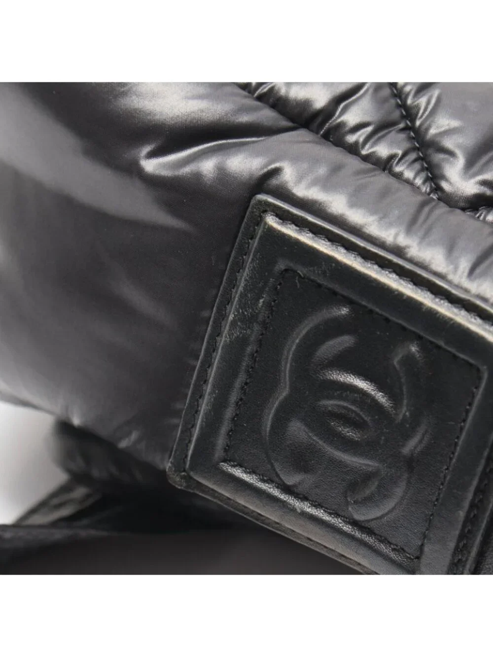 Chanel Shoulder Bag Coco Cocoon Small Messenger Black Nylon Leather